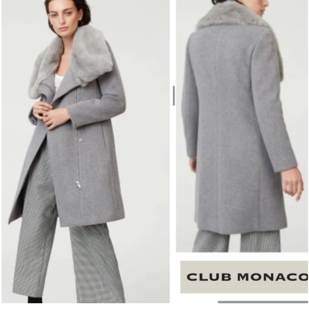 Club Monaco Evangah Coat in charcoal